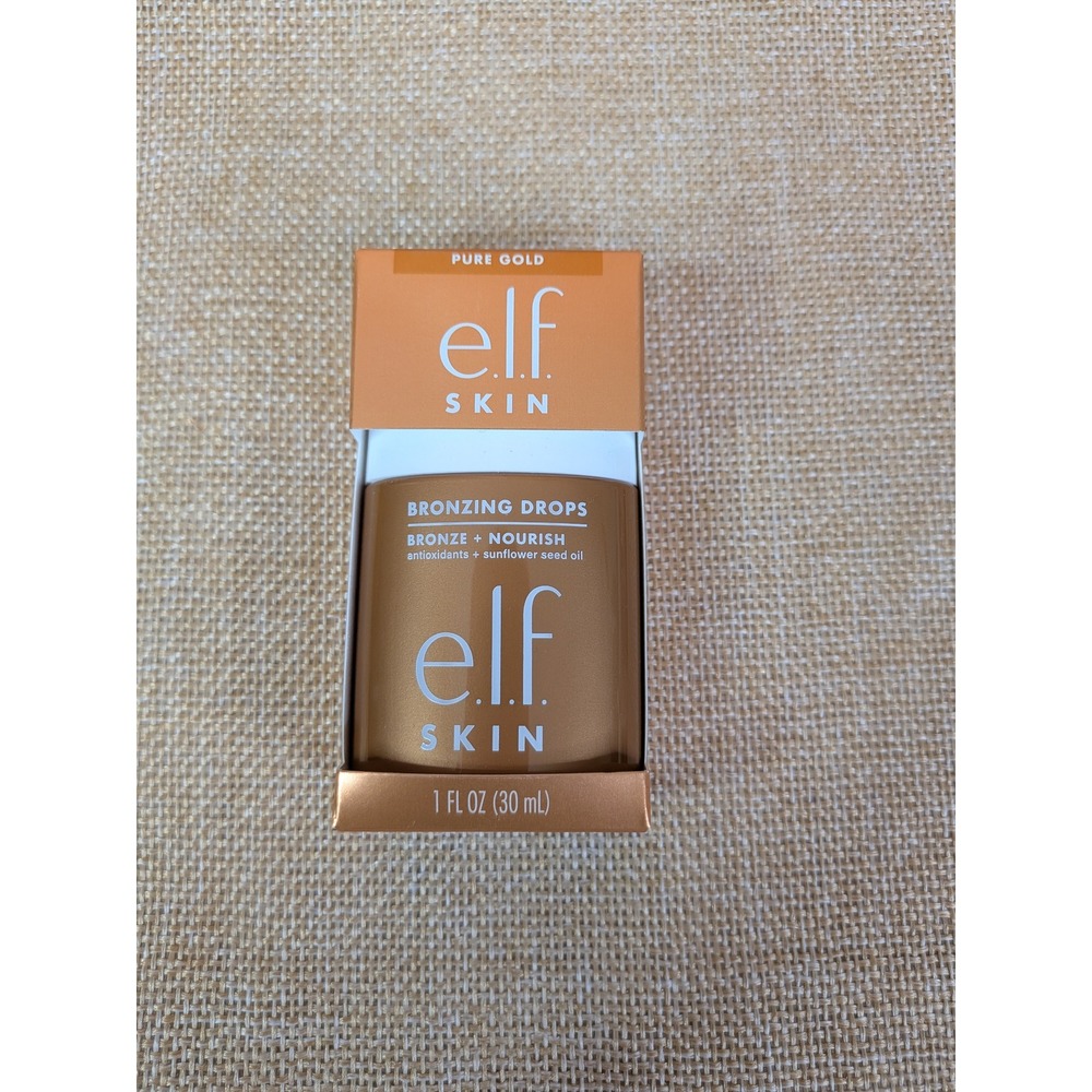 Elf e.l.f. Skin Pure Gold Bronzing Drops Bronze Nourish Sunflower Seed Oil‎